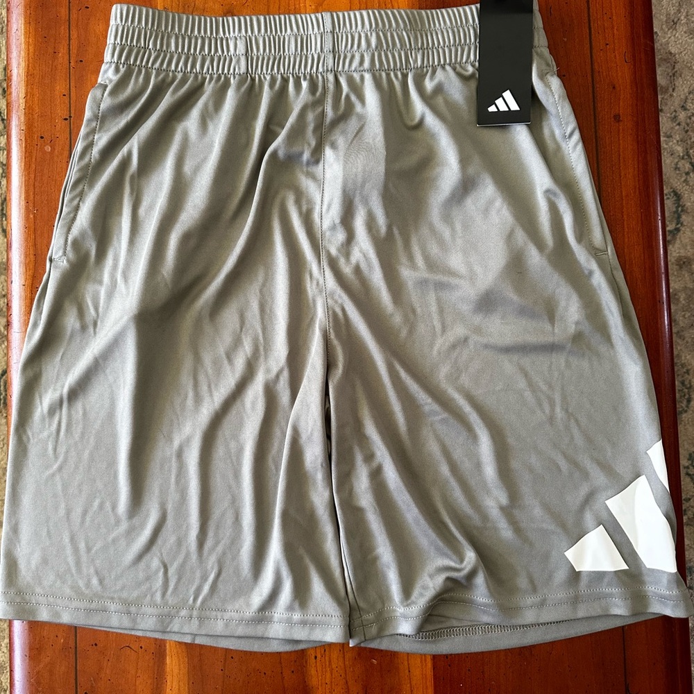 Adidas Athletic Gray Shorts Boys Large 14/16